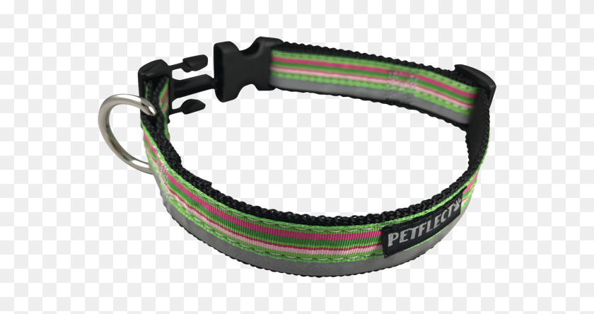 600x384 Reflective Dog Collar Horizontal Striped Nylon Dog Collar - Dog Collar PNG