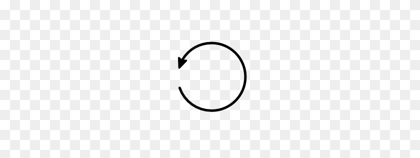 256x256 Actualizar Contenido Delgado Flecha Circular Símbolo De Interfaz Pngicoicns - Flecha Circular Png