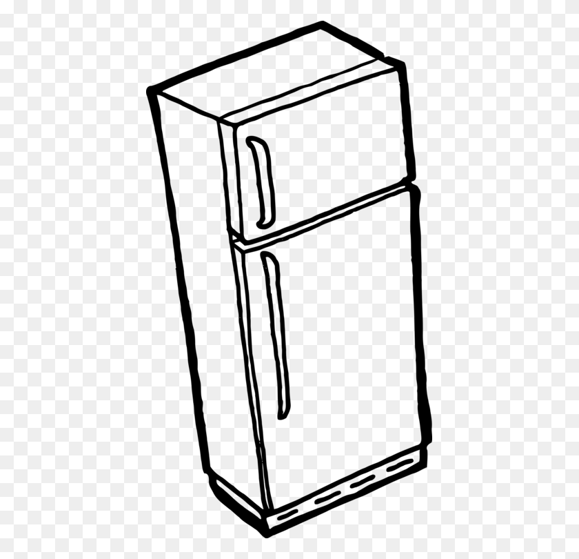 415x750 Холодильник Спарки Для Хранения Бытовой Техники На Кухне - Клипарт Духовка Черно-Белый
