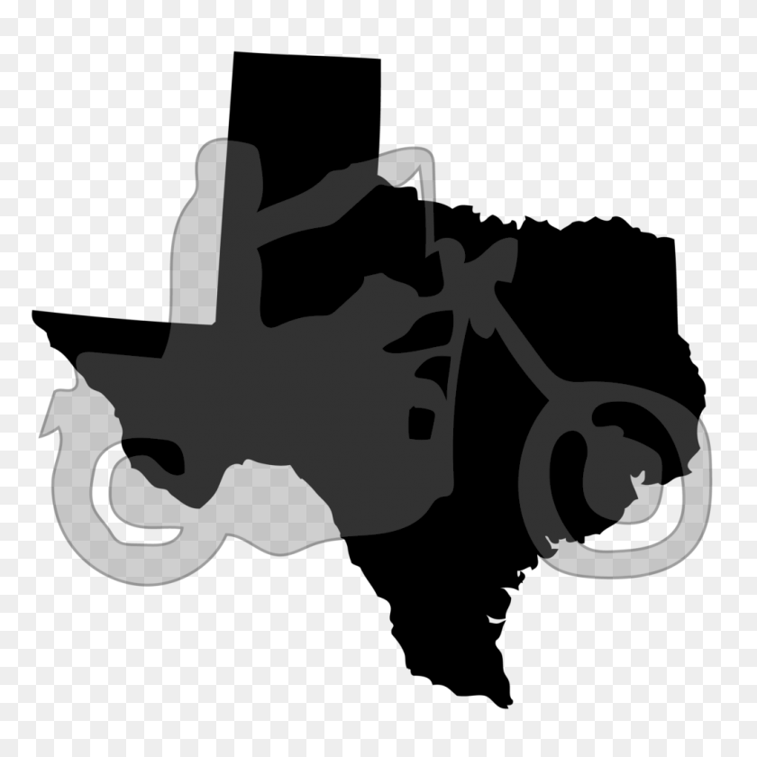 1024x1024 Register Title A Motorcycle In Texas - Texas Silhouette PNG