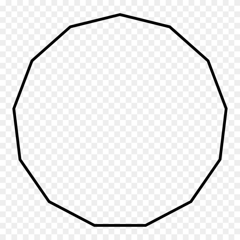 1024x1024 Regular Tridecagon - Polygon Clipart