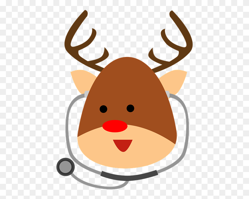 466x611 Reindeer, Doctor, Animal, Antlers - Reindeer Antlers PNG