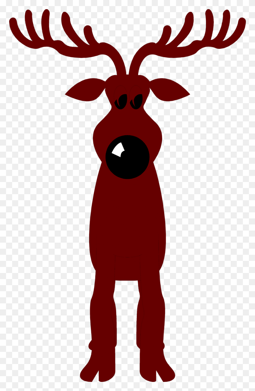 958x1510 Reindeer Free Stock Photo Illustration Of A Cartoon Reindeer - Rudolph The Red Nosed Reindeer Clipart