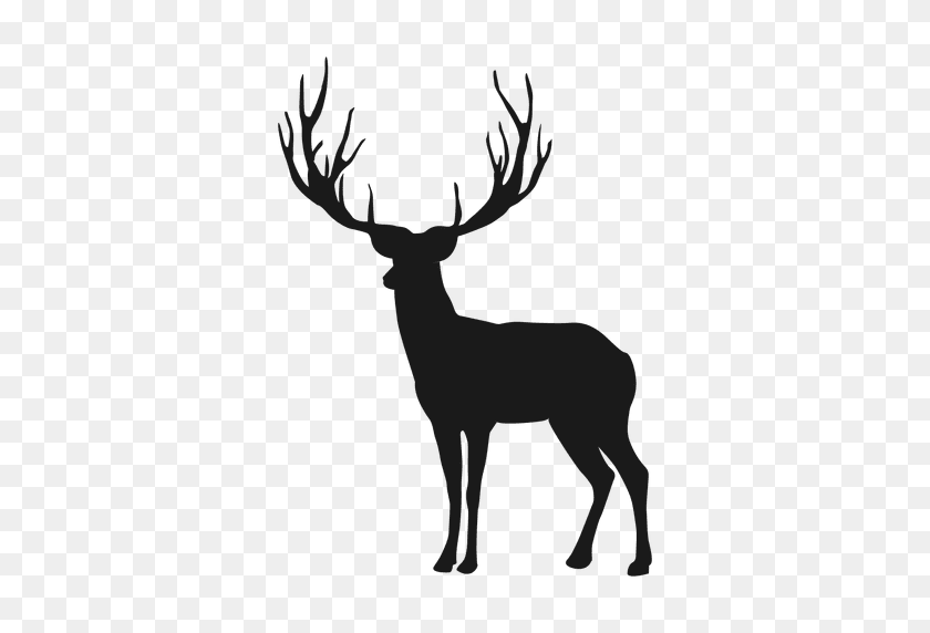 512x512 Reindeer Silhouette - Deer Head Silhouette PNG