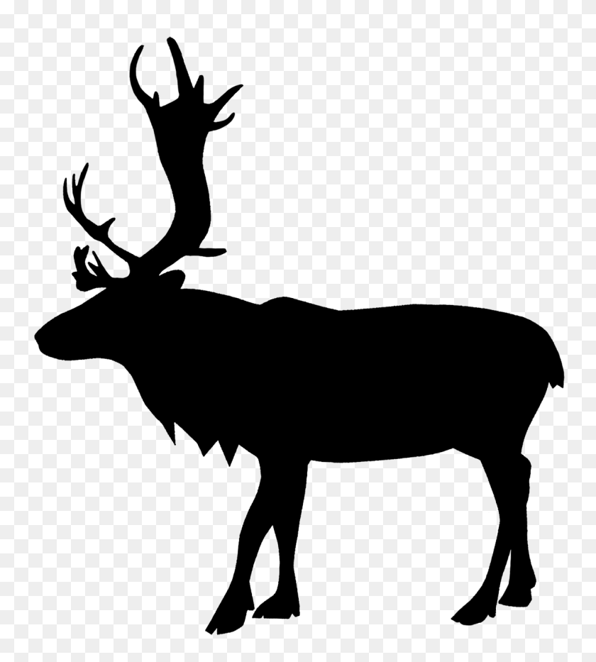 1181x1323 Reindeer Silhouette Cliparts - Deer Antlers Clipart Black And White
