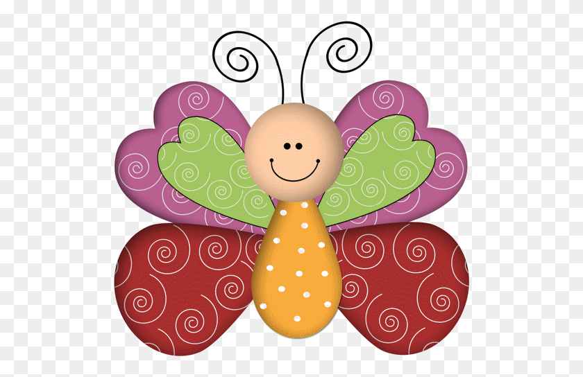 512x484 Связанное Изображение Клип-Арт Бабочка, Зажим С Бабочкой - Симпатичные Бабочки Клипарт