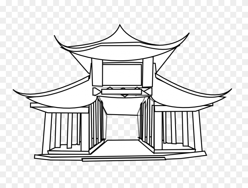 999x739 Related Image Preschool Crafts Chinese, Clip Art - Pagoda Clipart