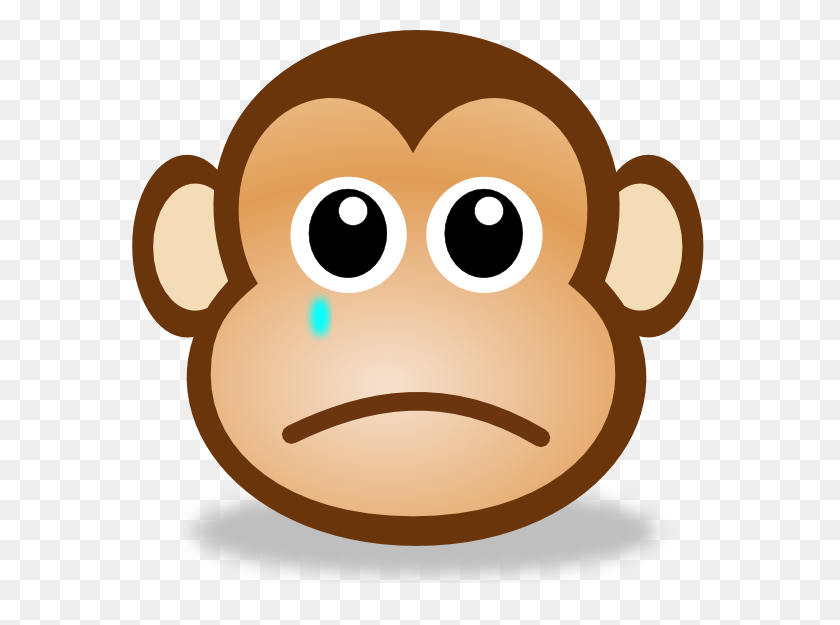 600x565 Related Pictures Monkey Face Clip Art Car Pictures - Sad Face Clipart