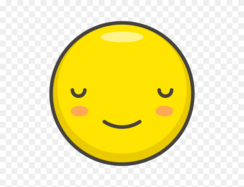 866x650 Emoji С Облегчением На Лице Png Прозрачный Смайлик - Happy Face Emoji Png