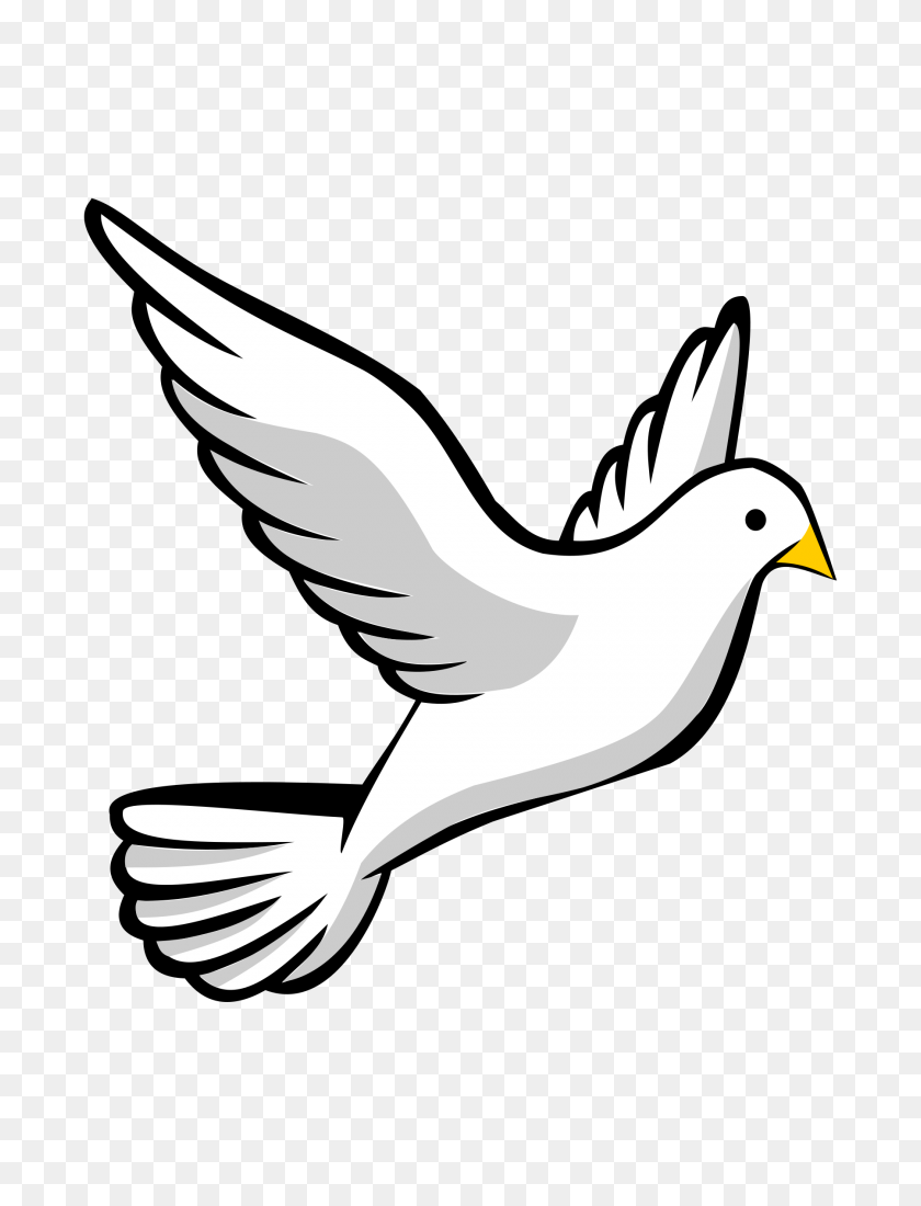 1800x2400 Religious Dove Clip Art Confirmation Sponsor Clip - Snow Clipart Black And White