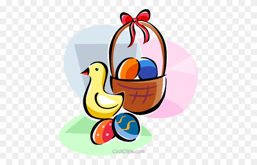 455x480 Religious Holidays France Easter Chick Royalty Free Vector Clip - Religious Easter Clipart