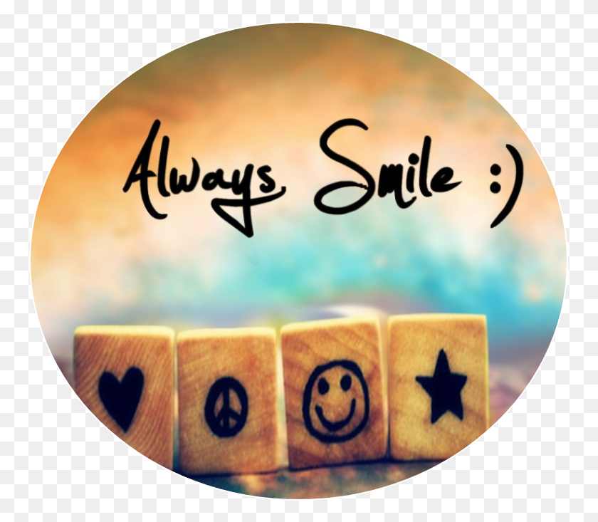 757x673 Remix Always Smile - Wooden Sign PNG