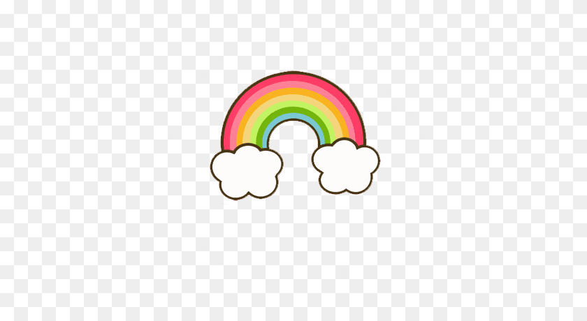 400x400 Remix Sticker Stiker Rainbow Cloud Rainbowcloud Tumblr - Rainbow Cloud Clipart