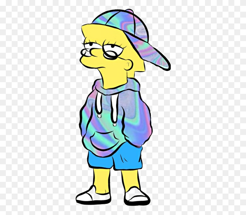 326x673 Remixit Lisa Aesthetic Chill Lisasimpson Girl Freetoed - Chill Clipart