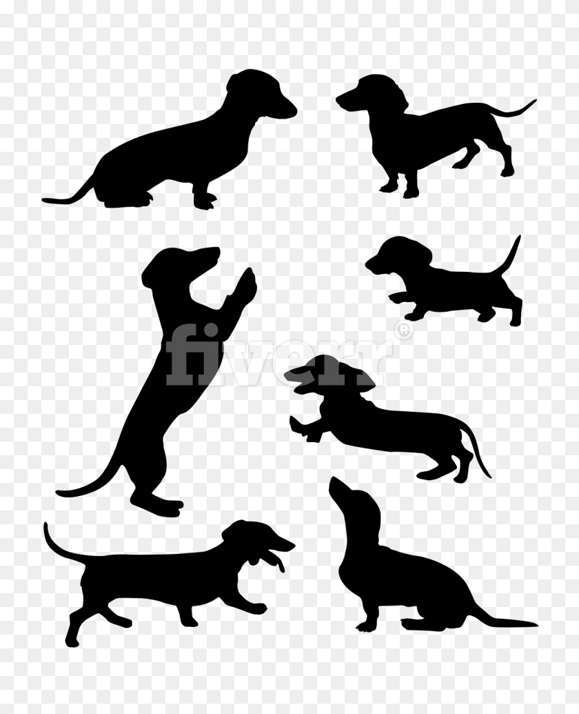 1200x1500 Remove Image Background Professionally Fiverr - Dachshund Black And White Clipart