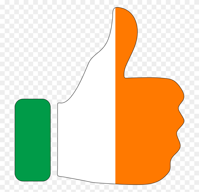 716x750 Republic Of Ireland Flag Of Ireland Thumb Signal Irish Free - Ireland Clipart