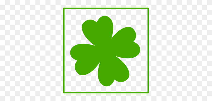 340x340 Republic Of Ireland Saint Patrick's Day Shamrock Four Leaf Clover - Lucky Charms Clipart