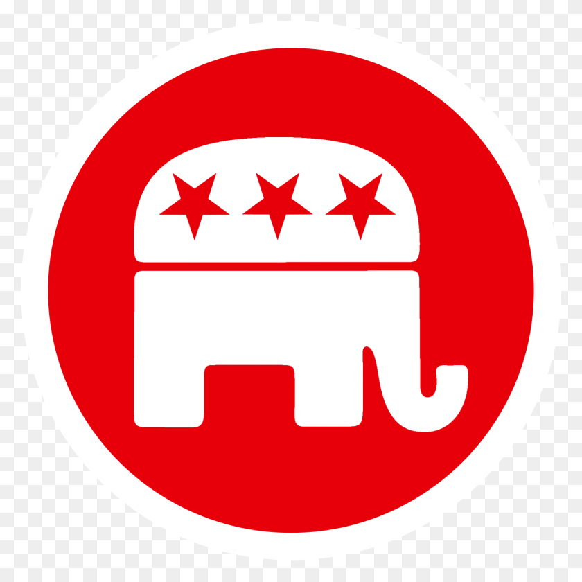 1500x1500 Disco Republicano - Elefante Republicano Png