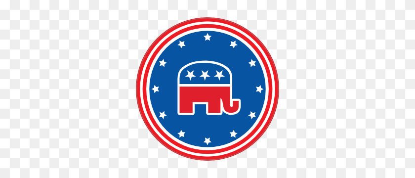 300x300 Republican Elephant Printed Color Magnet - Republican Elephant PNG