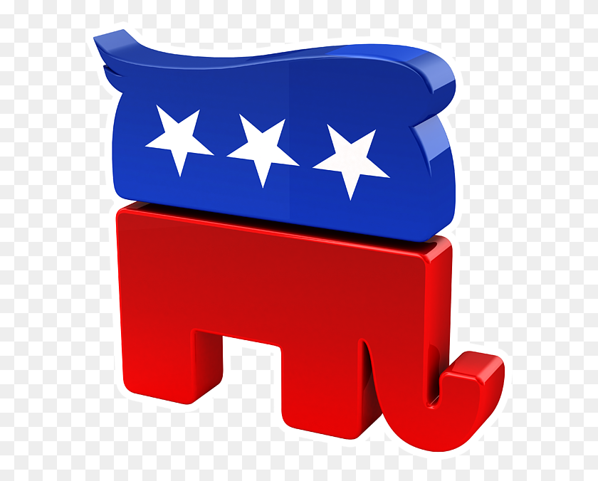 600x616 Elefante Republicano Con Trump Cabello Ringer Camiseta Para La Venta - Trump Cabello Png