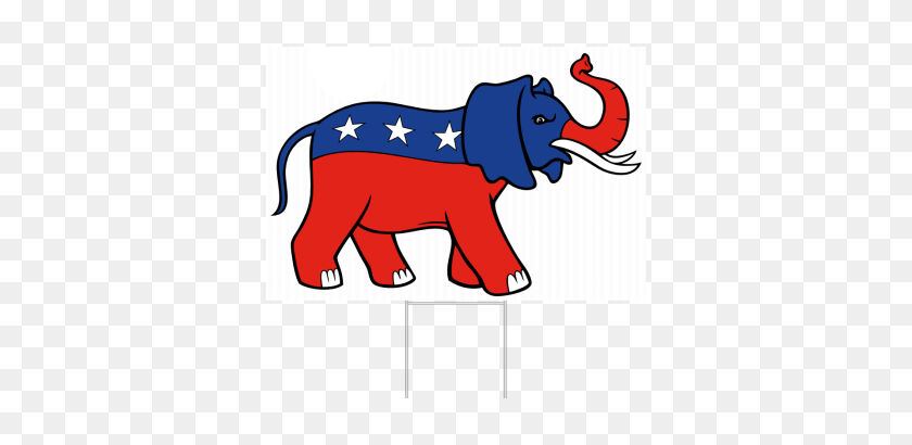 350x350 Republican Yard Sign - Republican Elephant PNG