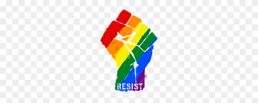 190x276 Resist Rainbow Flag Fist Lgbt - Lgbt Flag PNG