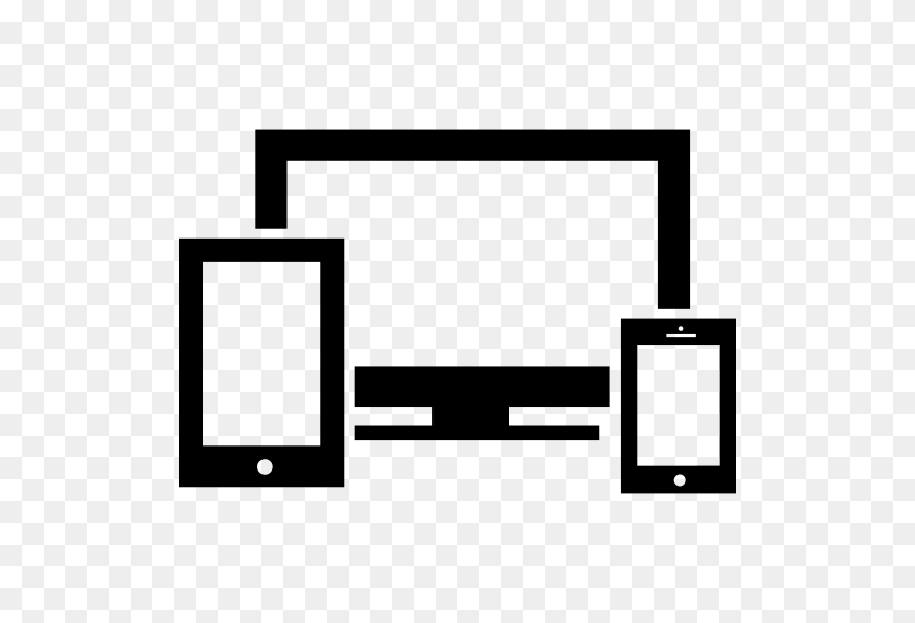 512x512 Responsive Symbol With A Widescreen Monitor A Cellphone - Widescreen PNG