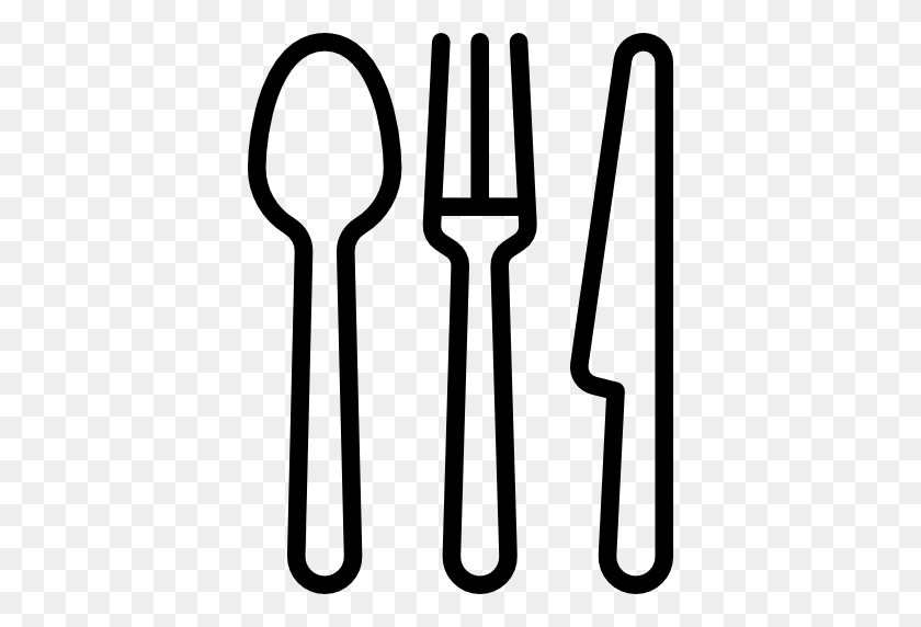 512x512 Restaurant Elements Icon - Fork And Knife Clipart Black And White
