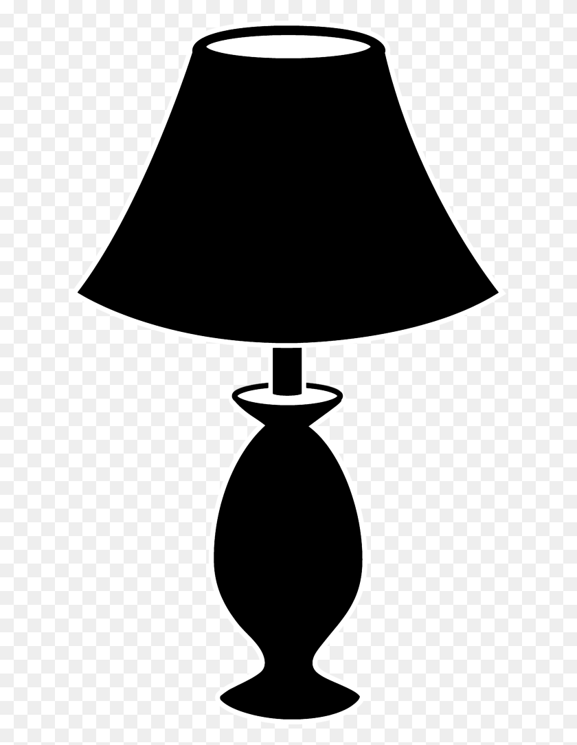 635x1024 Restaurant Table Lamp Clipart - Table Black And White Clipart