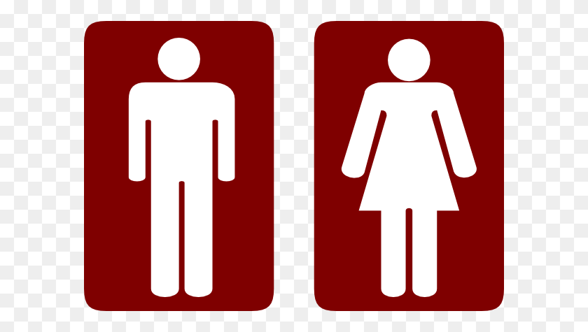 600x415 Restroom Man And Woman Clipart Png For Web - Restroom Clipart