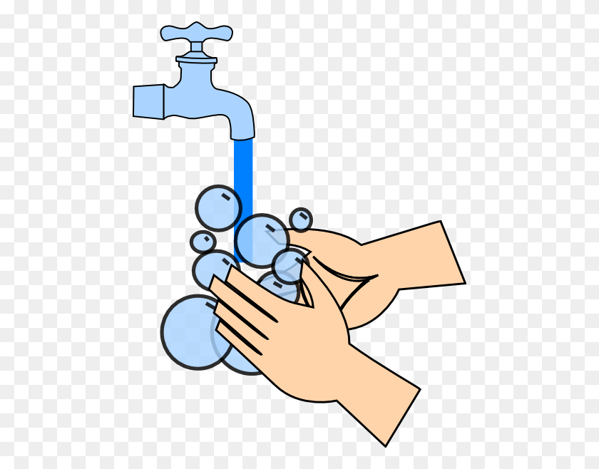 468x598 Restroom Washing Hands In Clipart - Restroom Clipart
