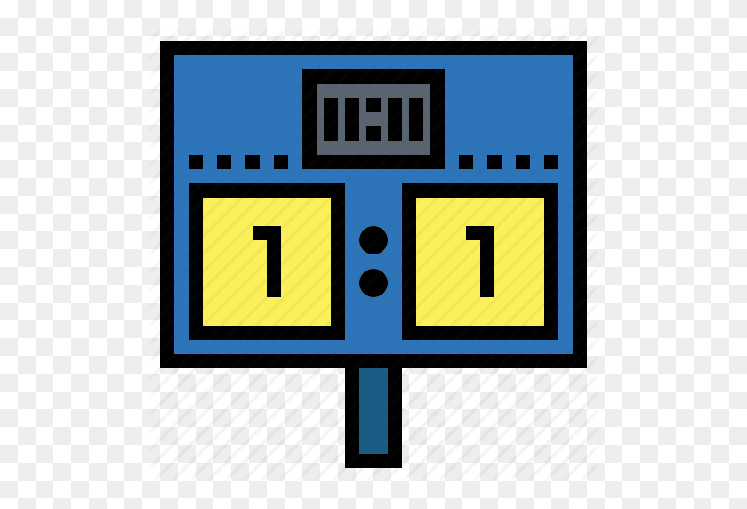 512x512 Result, Score, Scoreboard, Scoring Icon - Football Scoreboard Clipart