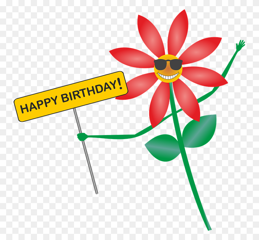 751x720 Resultado De Imagen De Png Png Happy - Birthday Flowers Clipart