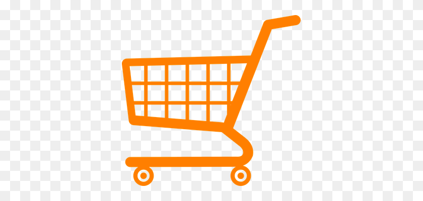 355x340 Retail Clipart Grocery Cart - Grocery Clipart