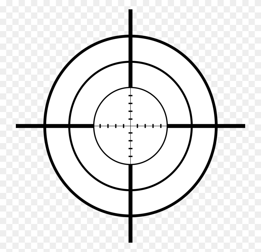 738x750 Сетка Телескопического Прицела Скачать Line Art - Sniper Clipart