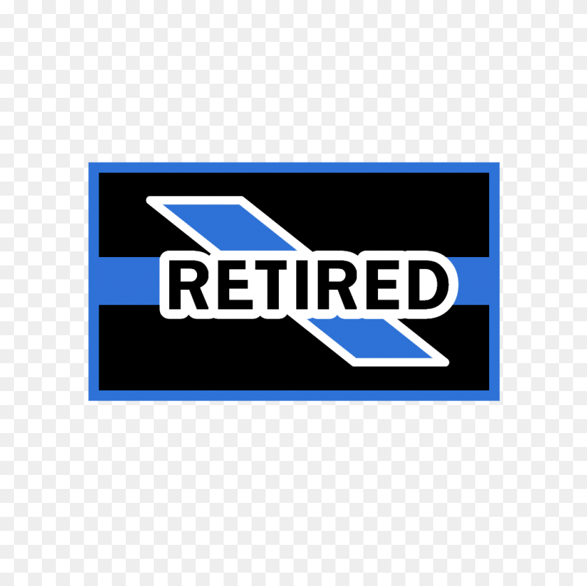 1000x1000 Retired Thin Blue Line Decal - Thin Blue Line PNG