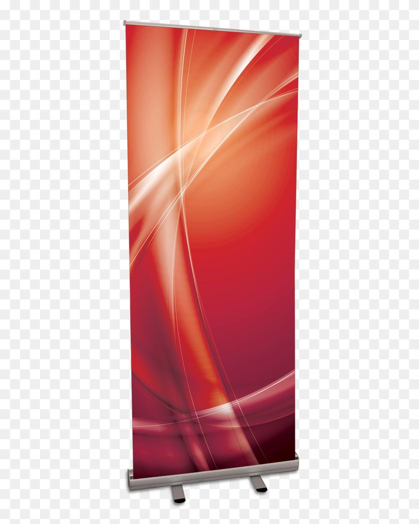 770x990 Retractable Banner Stands - Silver Banner PNG