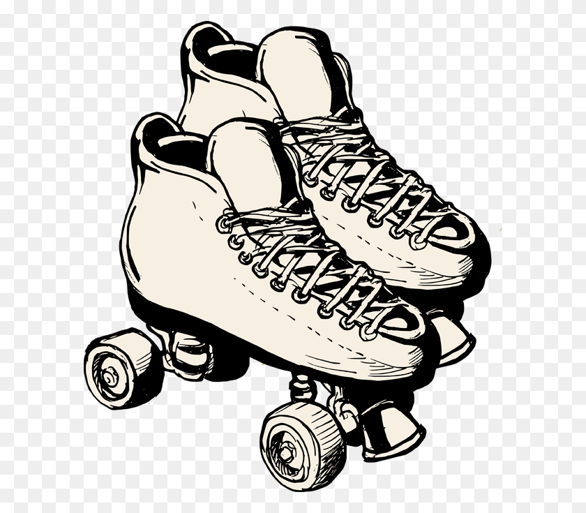 600x675 Retro Clipart Roller Skate - Vintage Football Clipart