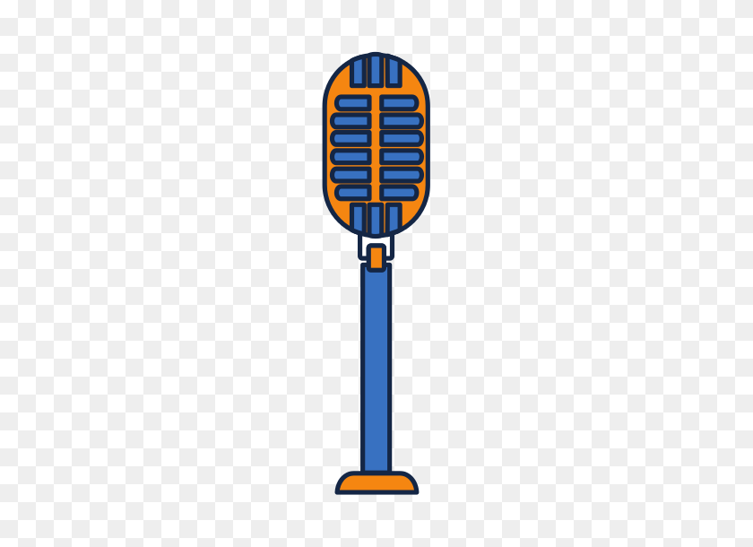 550x550 Retro Microphone Icon Vector - Microphone Vector PNG