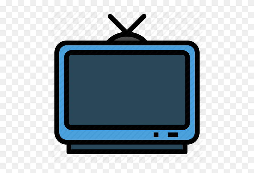 512x512 Retro, Televisión, Icono De Tv - Retro Tv Png