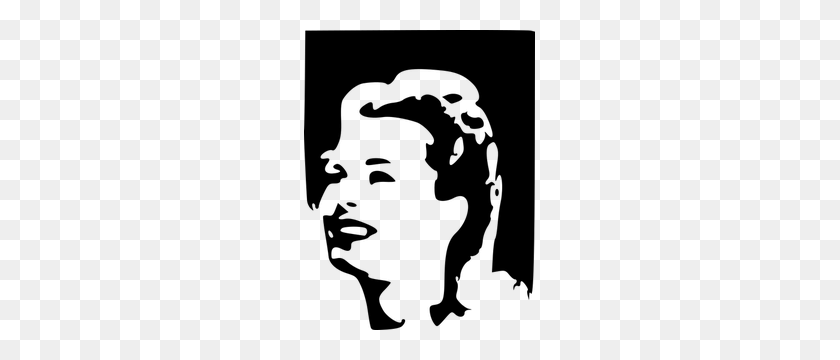 231x300 Retro Woman Clip Art Free - Woman Clipart Black And White
