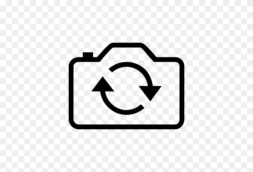 512x512 Reverse Camera Outline, Camera Outline, Flash Camera Icon With Png - Camera Flash Clipart