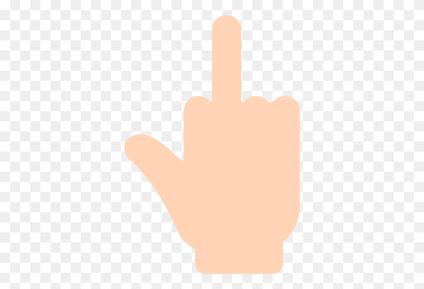 512x512 Mano Invertida Con El Dedo Medio Emoji Extendido Para Facebook - Dedo Medio Emoji Png