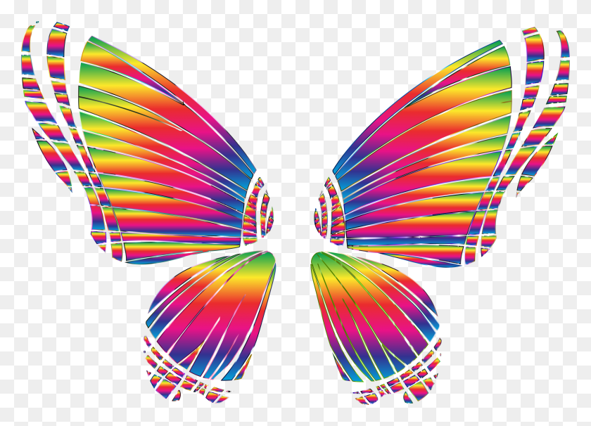 2310x1618 Rgb Butterfly Silhouette No Background Icons Png - Butterfly Wings PNG