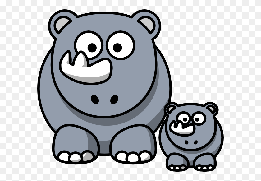 600x522 Rhino Baby Clip Art Clip Art - Happy Family Clipart