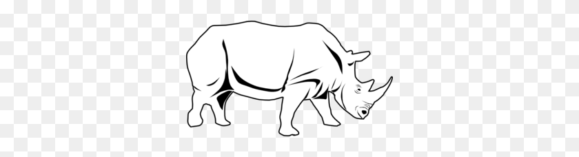 300x168 Rhino Clip Art - Rhinoceros Clipart