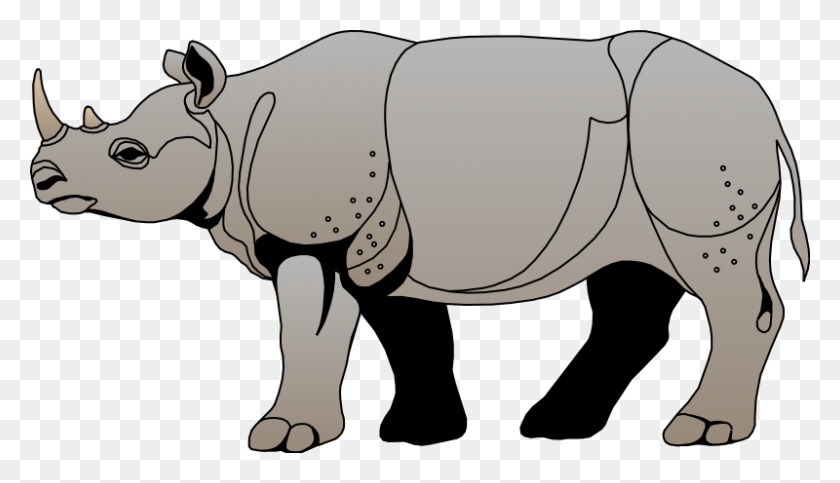 800x434 Rhinoceros Clip Art - Rhino Clipart
