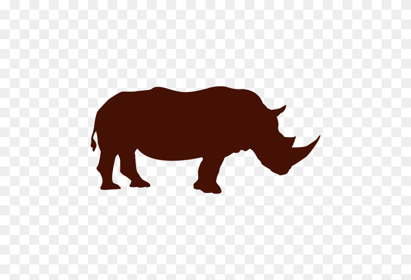 512x512 El Rinoceronte De La Silueta De Rhino - Rhino Png