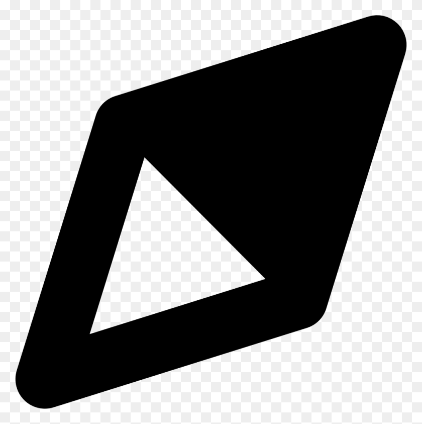982x986 Rhombus Shape With Dark Upper Half Png Icon Free Download - Rhombus PNG