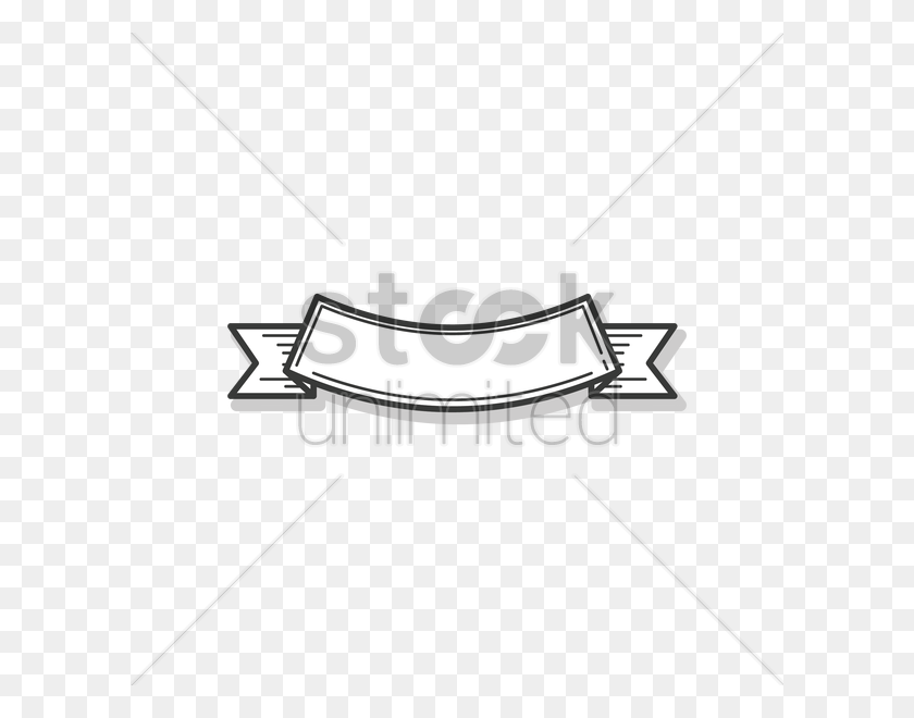 Download Ribbon Banner Outline Design Vector Image - Ribbon Banner Clipart Black And White - Stunning ...